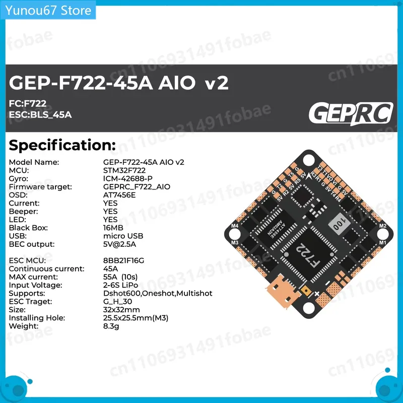 Sterownik lotu GEPRC GEP-F722- – Drone Racing Flight Controller recenzja i cena