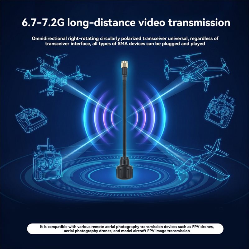 [NOWOŚĆ! A25P] Antena SMA 6.7- – Drone Racing Antenna recenzja i cena